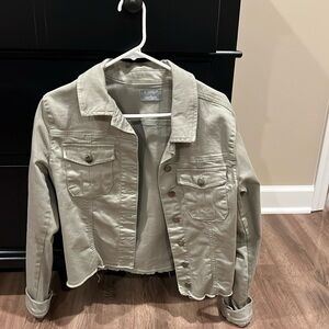 Celery green jean jacket